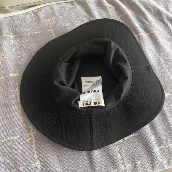 Miu Miu Black Bucket Hat - Picture 5 of 5